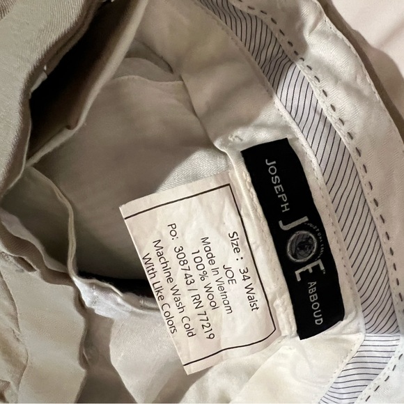 Joseph Abbound Mens “Joe” Dress Pants Size 34x32 - Picture 3 of 4